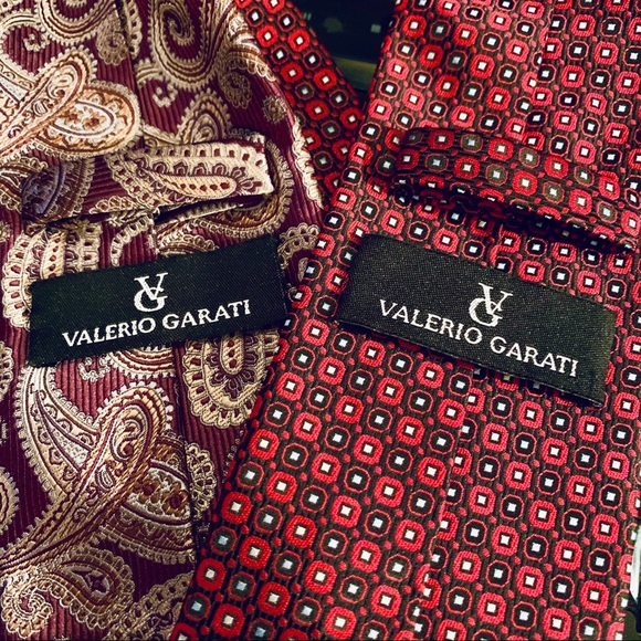 (2) Valerio Garati polyester neck ties (2) - Picture 2 of 4